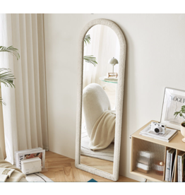 Miroir contour chenille Beige 52x60x161 cm