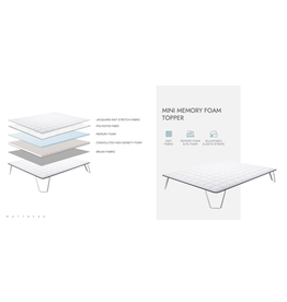 Surmatelas à mémoire de forme 4.5 cm avec élastiques