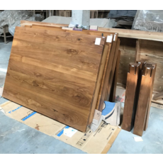 Table en teck carré 80x80x105 cm Naturel