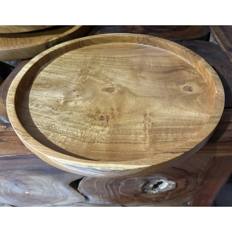 Plat rond en teck Ø 20 cm