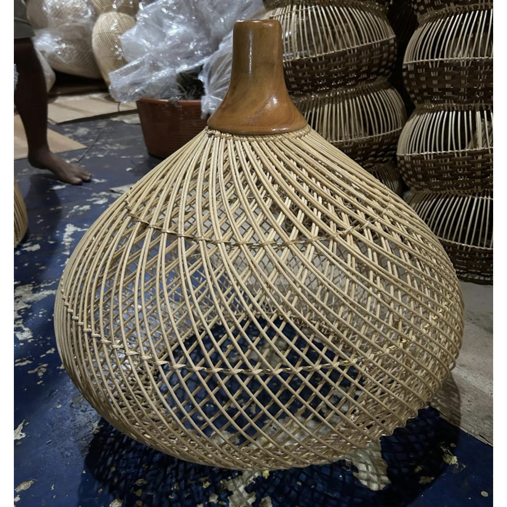 Salak - Abat-jour en rotin 50x50 cm