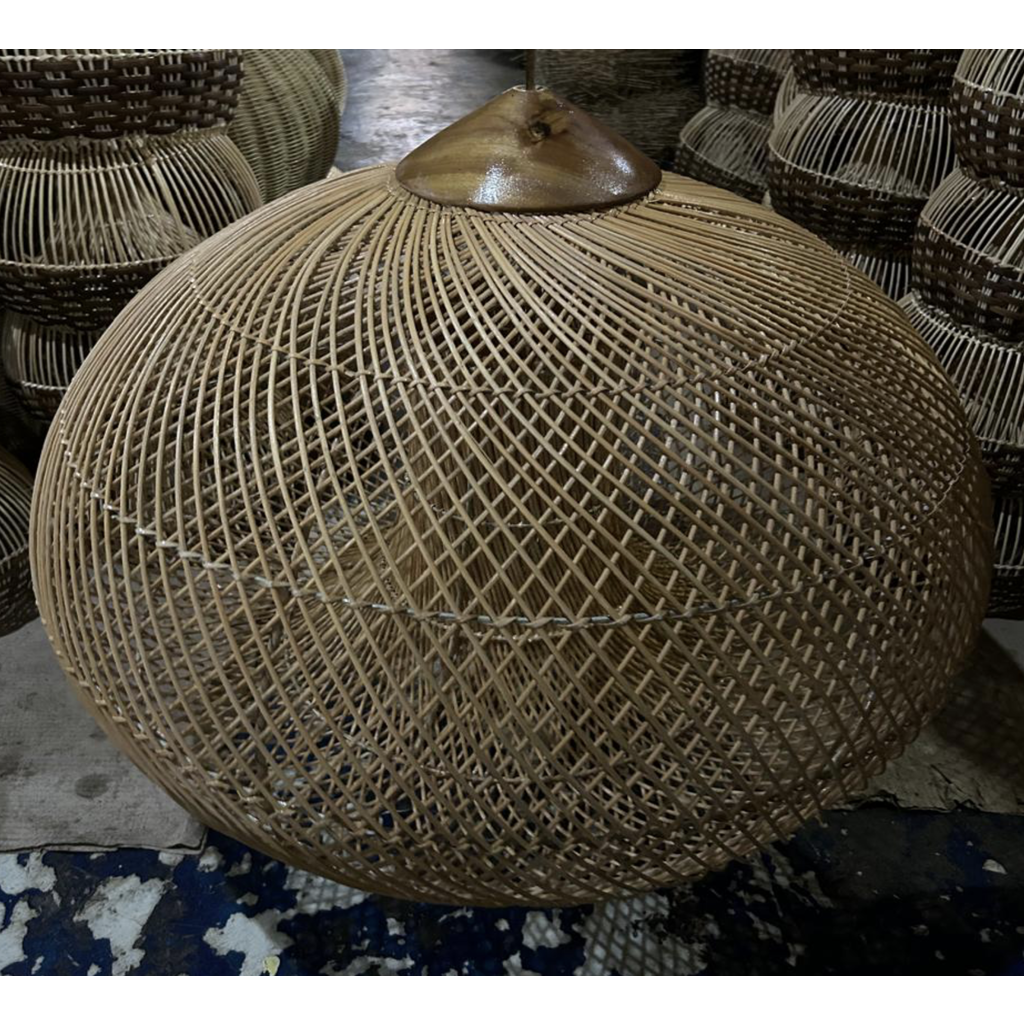 Bangkuang - Abat-jour en rotin 50x40 cm