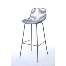 Chaise de bar en résine et pieds métal 65 cm