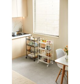 Chariot de rangement 4 niveaux 44x26x84 cm