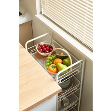 Chariot de rangement 4 niveaux 44x26x84 cm