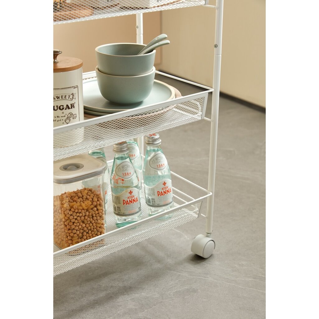 Chariot de rangement 4 niveaux 44x26x84 cm