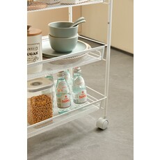 Chariot de rangement 4 niveaux 44x26x84 cm