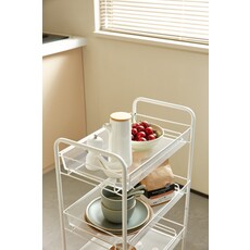 Chariot de rangement 4 niveaux 44x26x84 cm