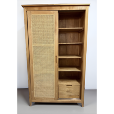 Armoire 2 portes coulissantes en teck 115x55x200 Cm WB