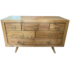 Commode  en teck 6 tiroirs 110x50x79 Cm WB
