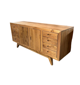 Buffet 2 portes 8 tiroirs en teck 150x45x80 Cm WB