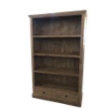 Bibliothèque 2 tiroirs 100x40x190 Cm Naturelle
