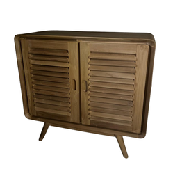 Buffet 2 portes teck 85x40x90 cm Waxed