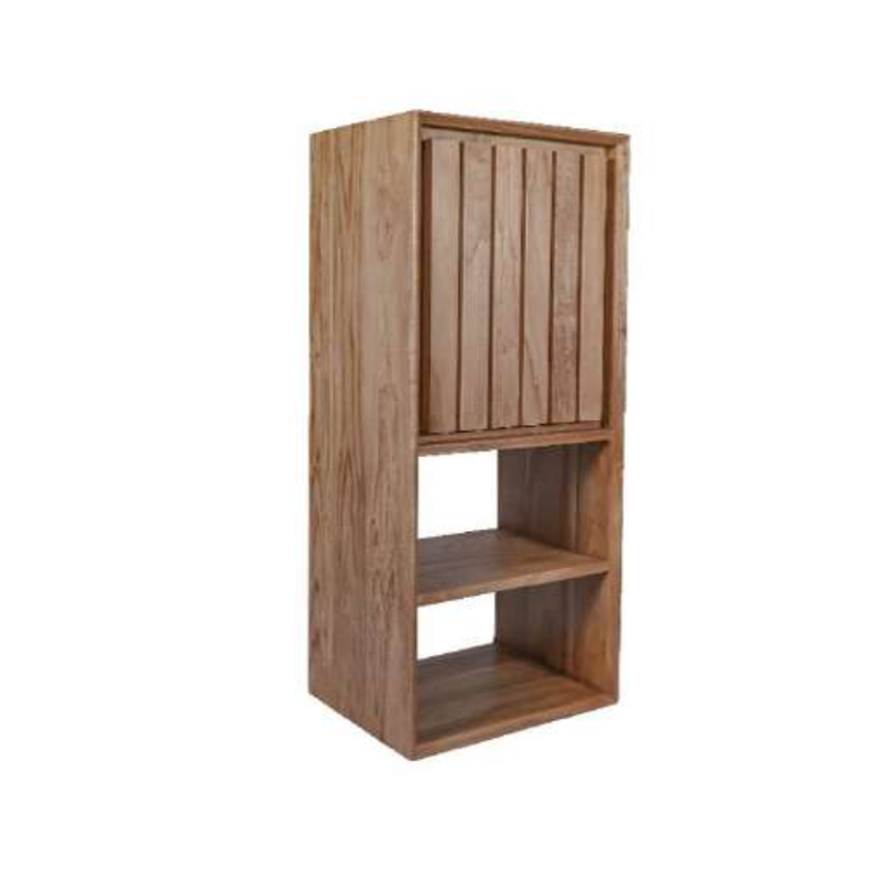 Armoire suspendue Danette en teck 40x35x110 cm