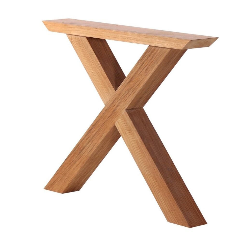 Pieds de table en Teck Premium Rustic 70x12x72 cm (x2)