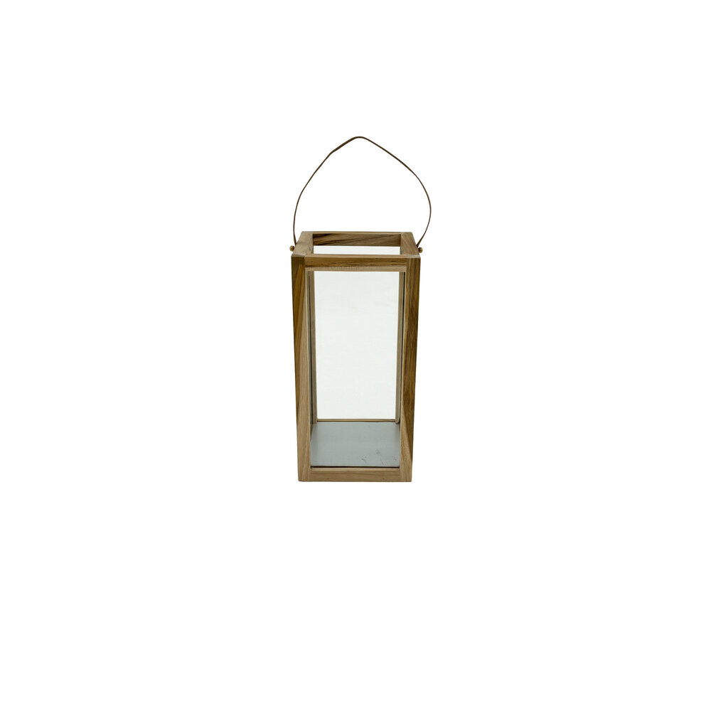 Candle box L en Teck avec lanière en cuir