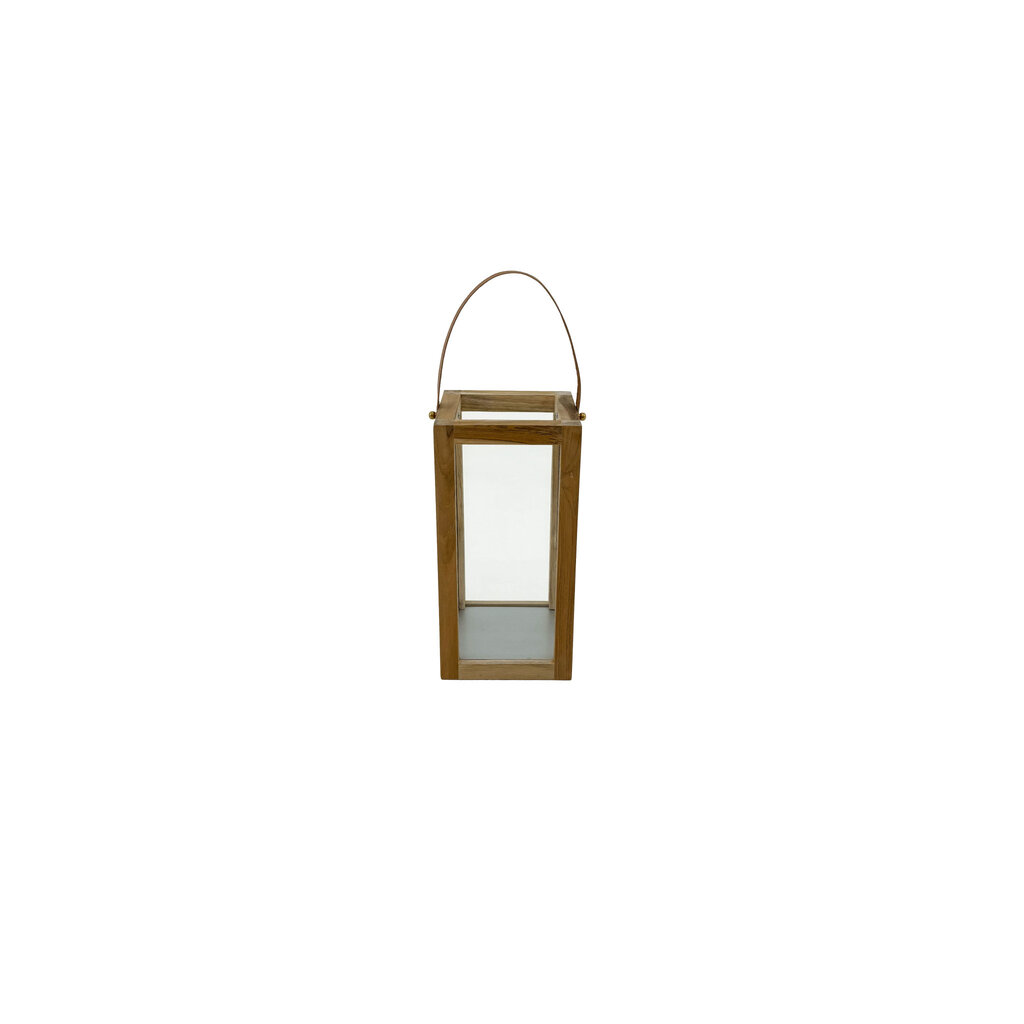 Candle box S en Teck avec lanière en cuir
