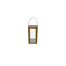 Candle box S en Teck avec lanière en cuir