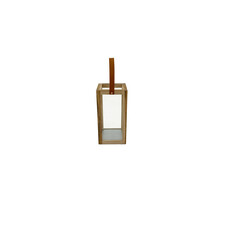 Candle box S en Teck avec lanière en cuir