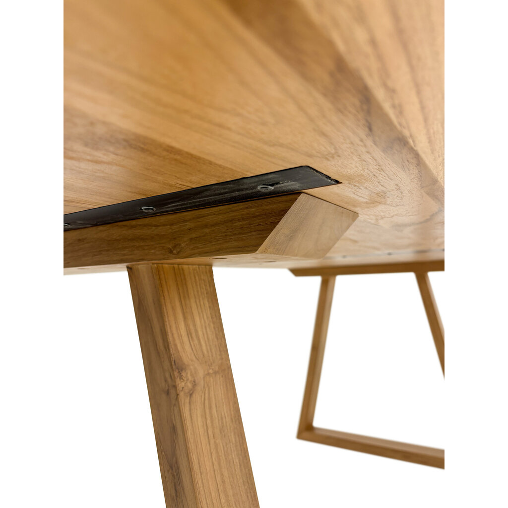 Table à manger Oliver en Teck 200x90x75 cm