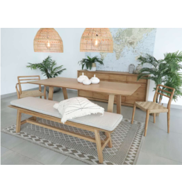 Table à manger Oliver en Teck 200x90x75 cm