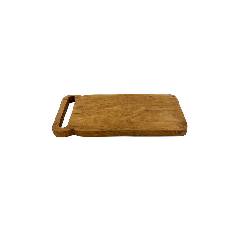 Planche à découper en teck avec poignée 33x17x2 cm
