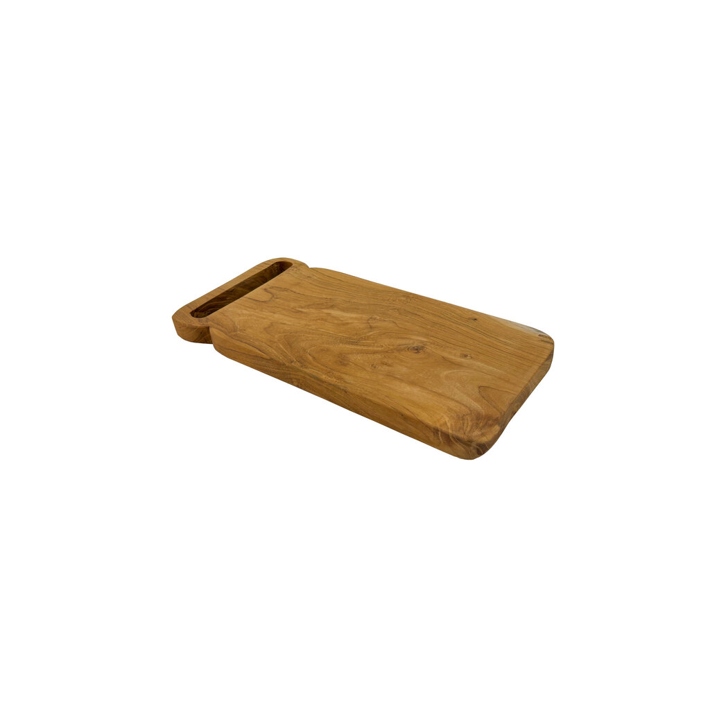Planche à découper en teck avec poignée 33x17x2 cm