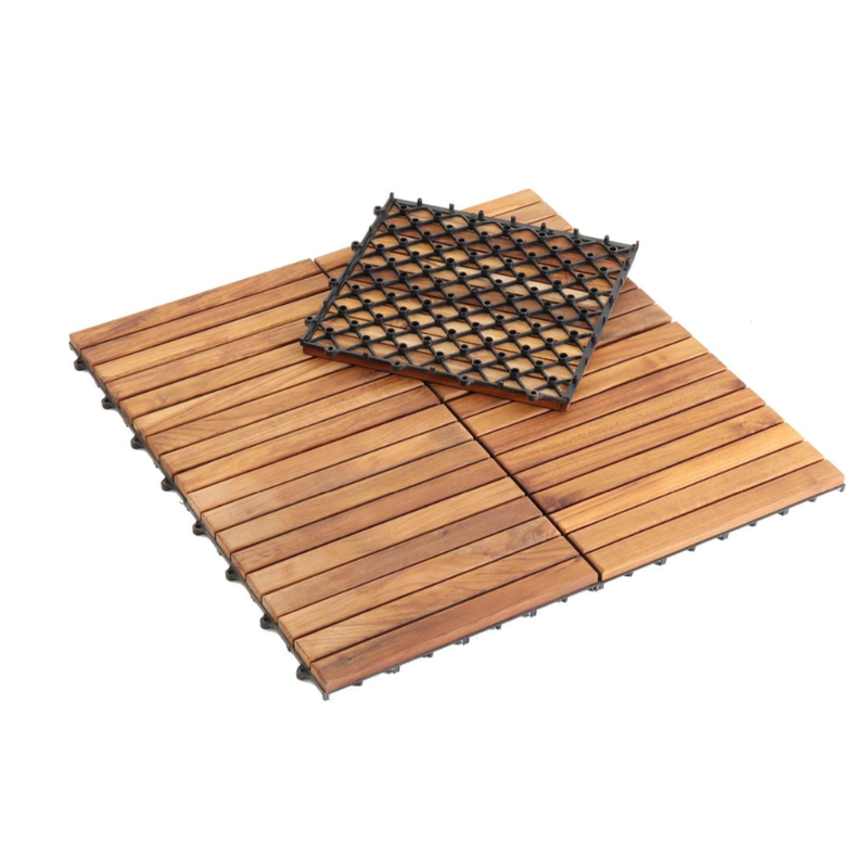 Tuile Calverton en Teck Premium 30x30x2.3 cm