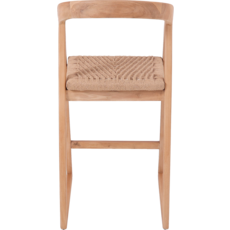 OLIVIA - Chaise de bar en teck assise 68cm