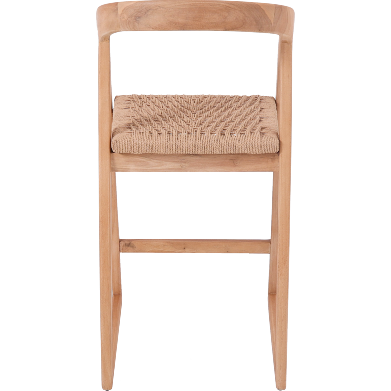 OLIVIA - Chaise de bar en teck assise 68cm