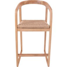 OLIVIA - Chaise de bar en teck assise 68cm