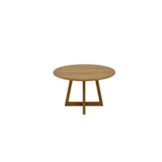 Table à manger Osman en Teck Premium Brut Ø120x75 cm
