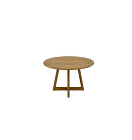 Table à manger Osman en Teck Premium Brut Ø120x75 cm