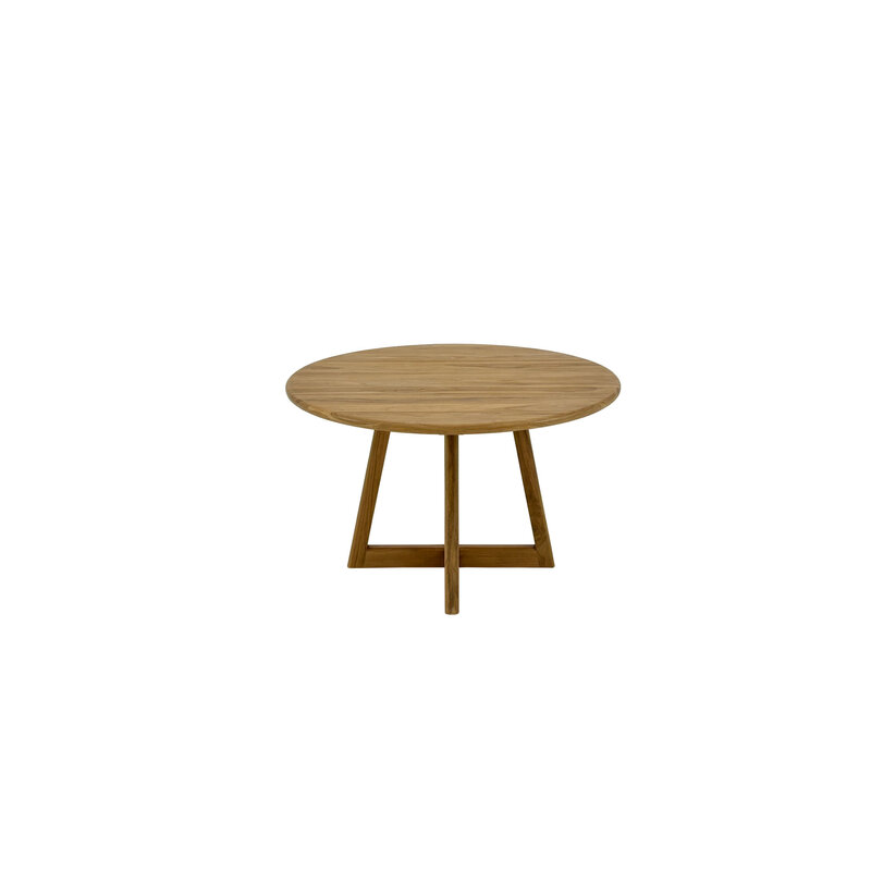 Table à manger Osman en Teck Premium Brut Ø120x75 cm