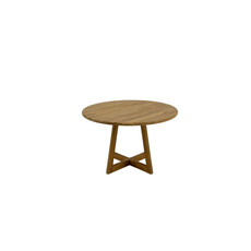 Table à manger Osman en Teck Premium Brut Ø120x75 cm