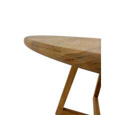 Table à manger Osman en Teck Premium Brut Ø120x75 cm