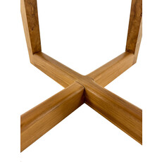 Table à manger Osman en Teck Premium Brut Ø120x75 cm
