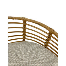 Chaise de bar Pevita en rotin et métal