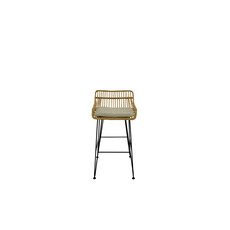 Chaise de bar Prisma en rotin et métal 45x55x85 cm