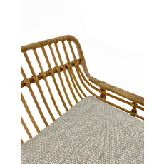 Chaise de bar Prisma en rotin et métal 45x55x85 cm