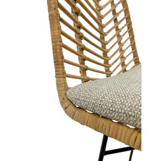 Chaise de bar Peony en rotin et métal