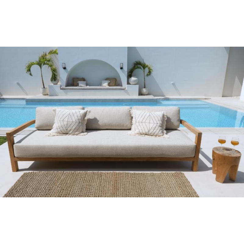 Sofa Moira en Teck Premium + coussins 20 cm