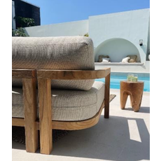 Sofa Moira en Teck Premium + coussins 20 cm