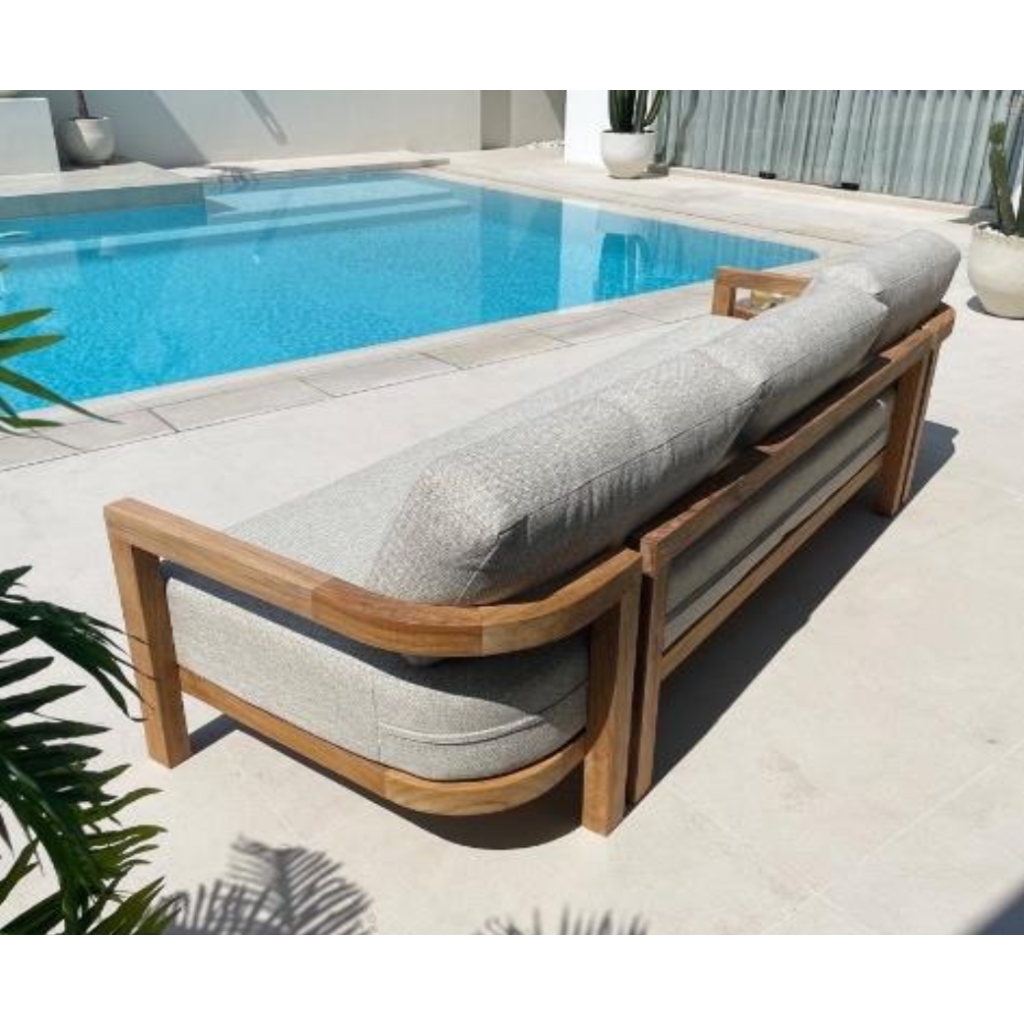 Sofa Moira en Teck Premium + coussins 20 cm