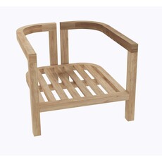 Fauteuil Moira en Teck Premium + coussins 20 cm