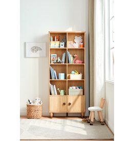 Étagère colonnes 2 portes Marron