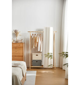 Miroir avec porte vêtement 116x43x148 cm