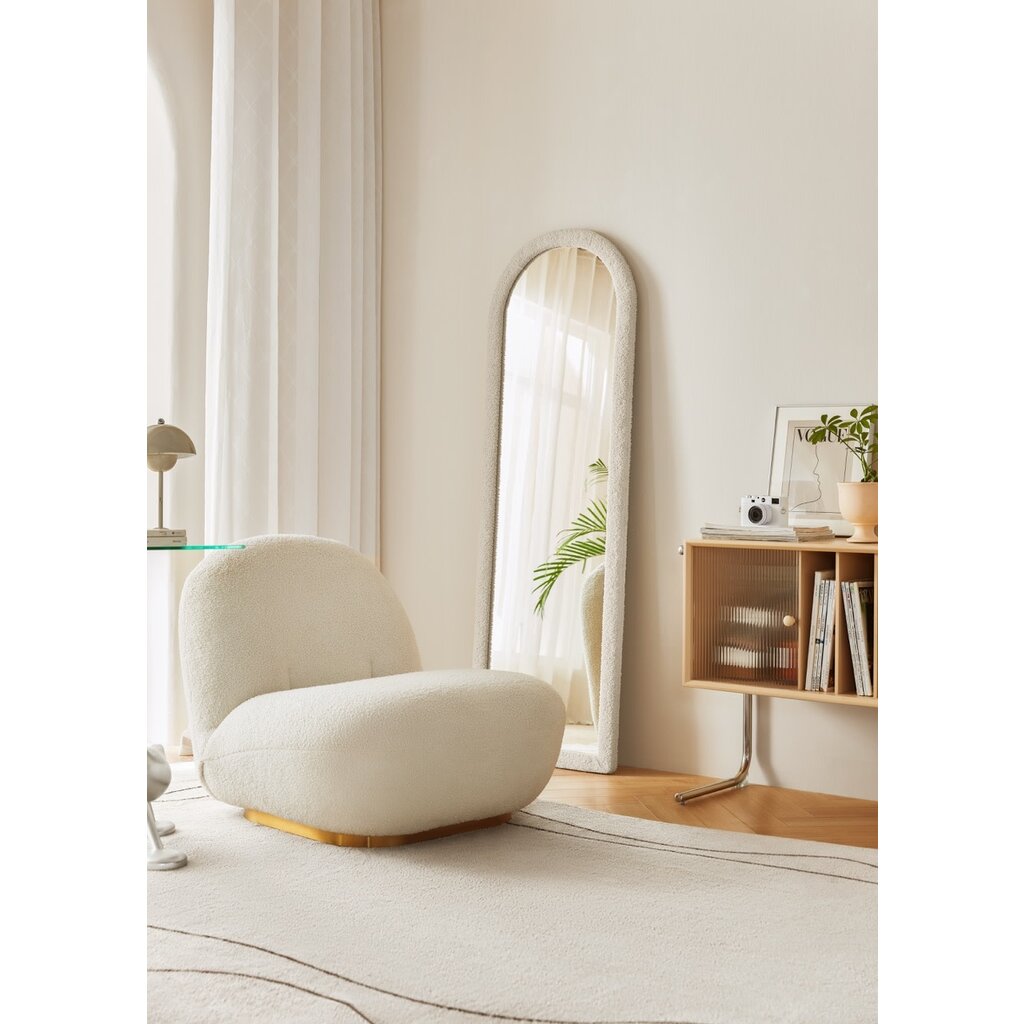 Miroir contour chenille Beige 52x60x161 cm