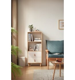 Étagère 2 tiroirs lanières 120 cm
