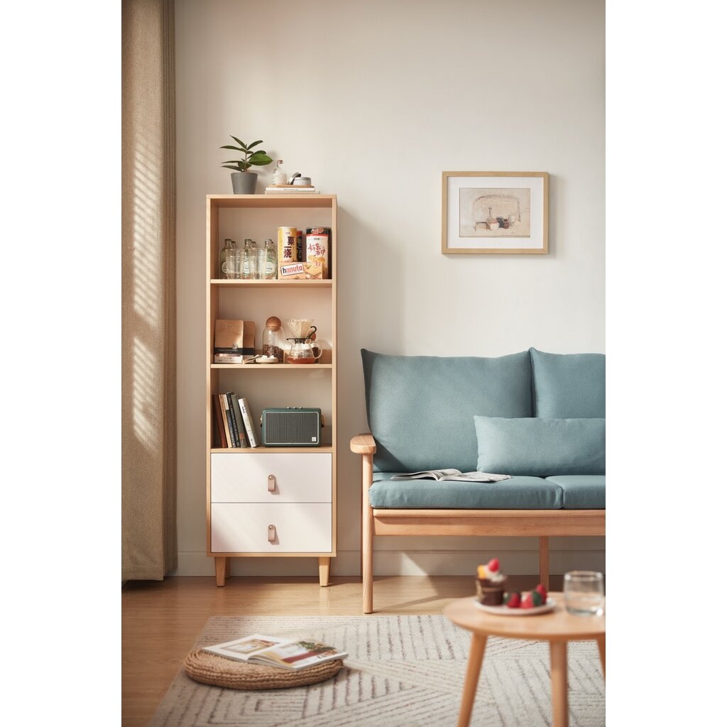 Étagère 2 tiroirs lanières 150 cm